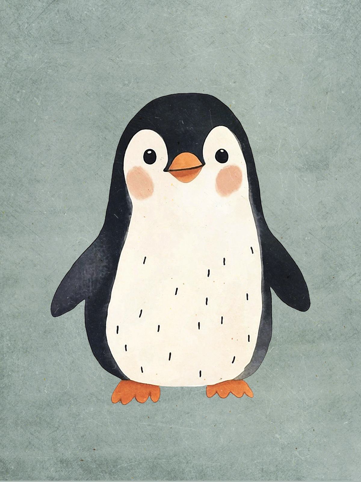 Poster - Schattige Pinguïn