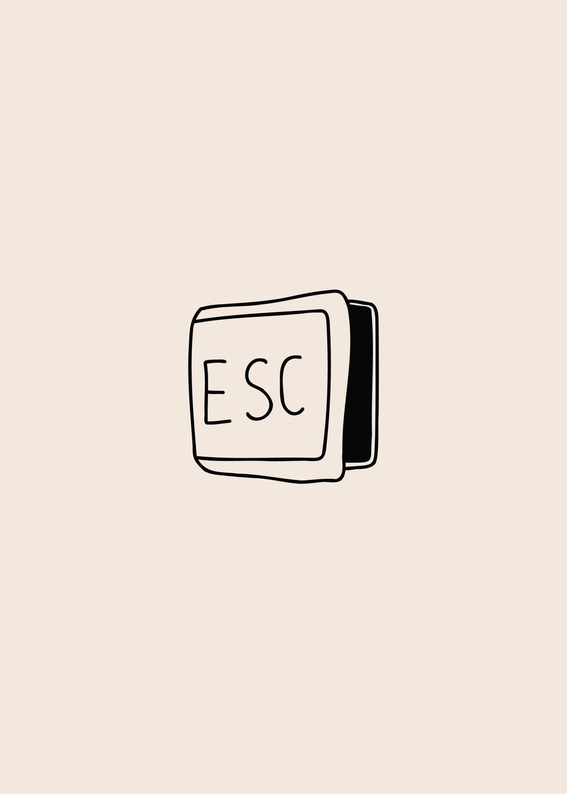 Poster - ESC-toets ontwerp