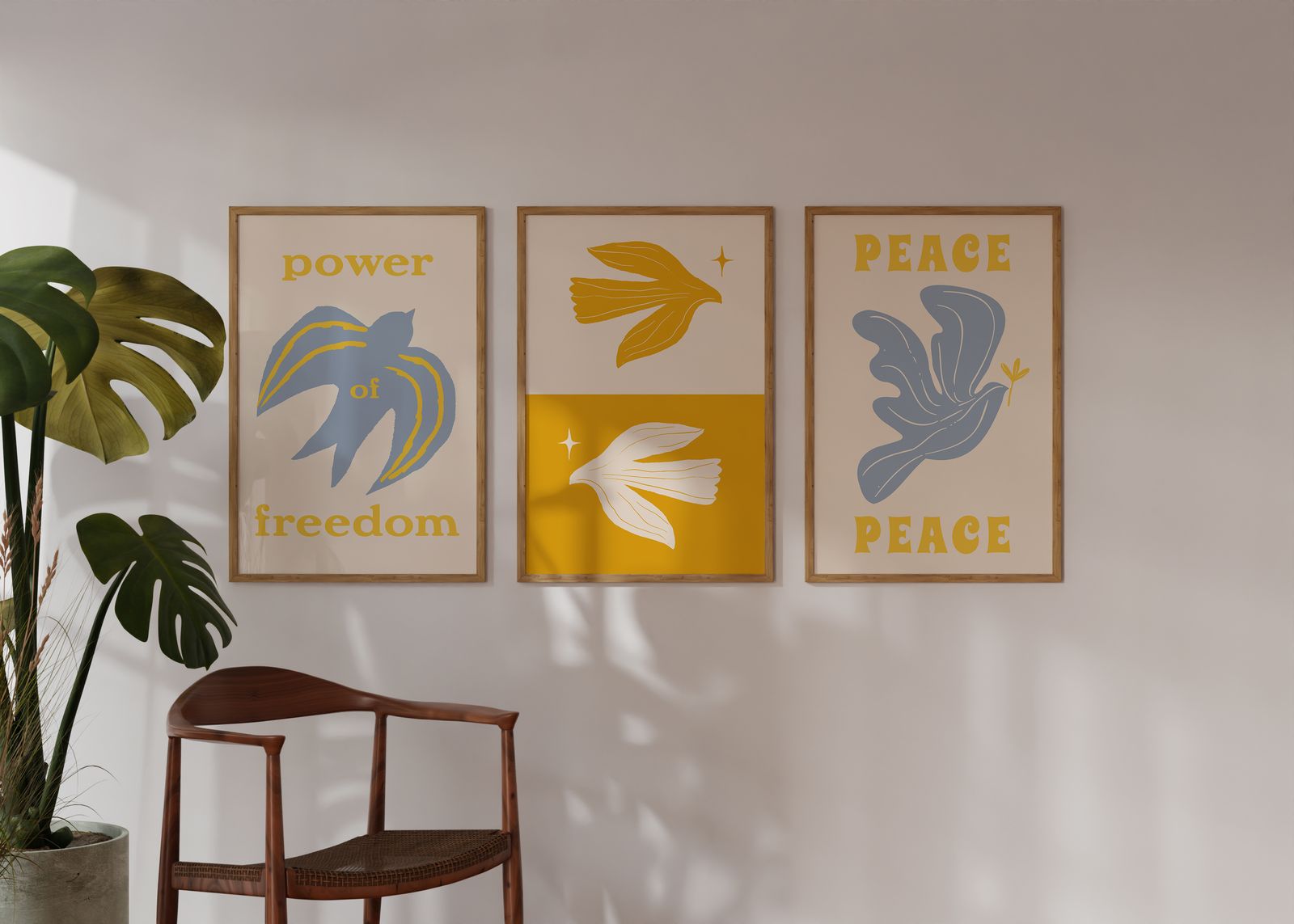 Poster - Vrede en Vrijheid Duiven / Set of 3