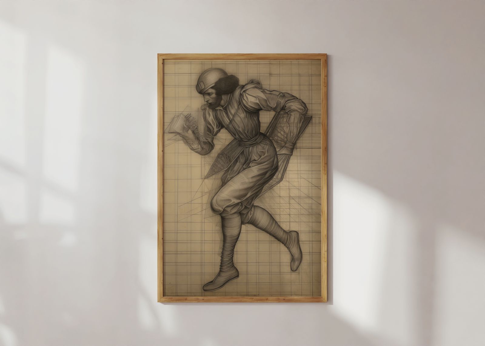 Poster - Studie van een rennende man