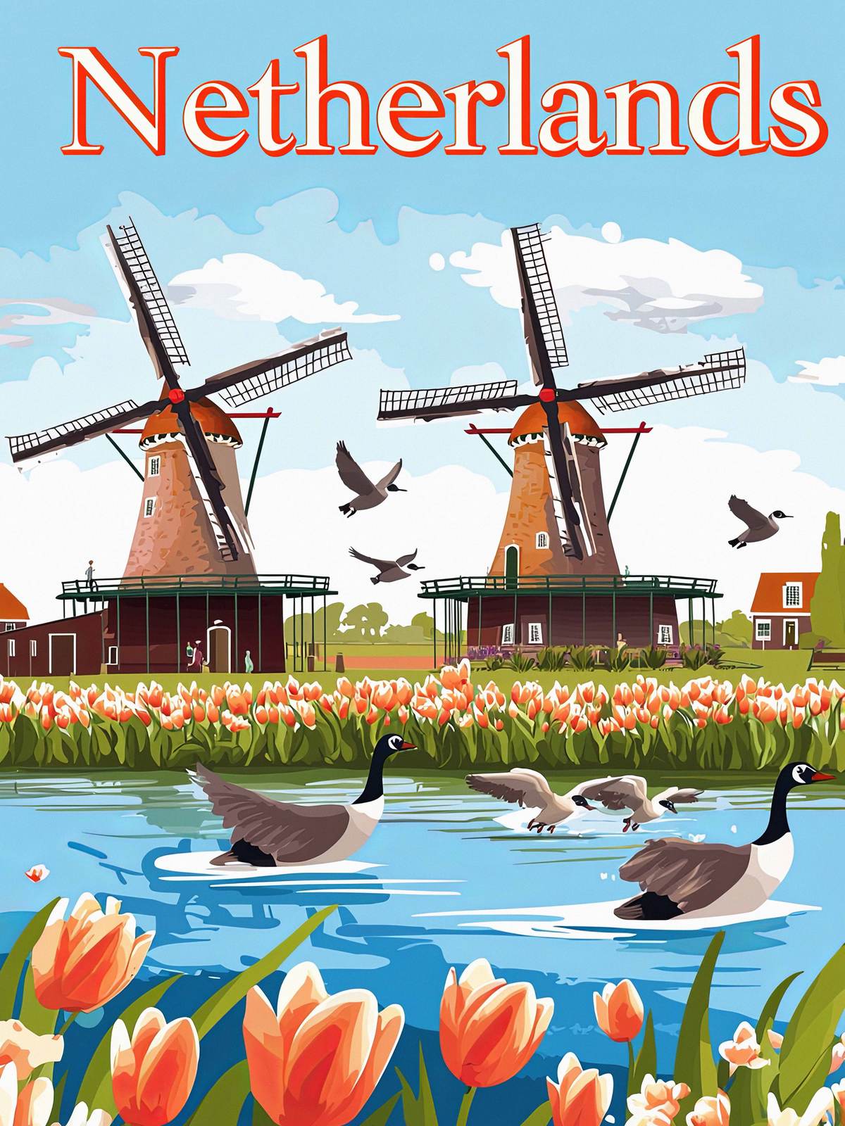 Poster - Nederland Windmolens