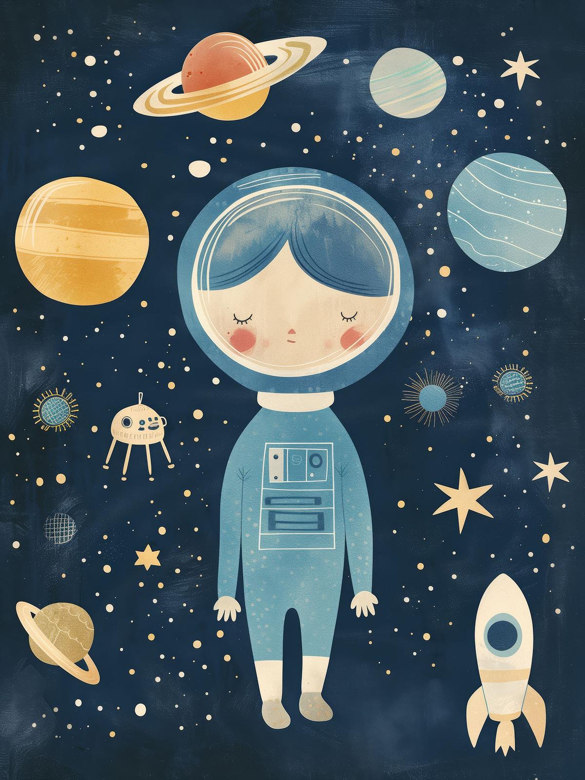 Poster - Astronaut in de ruimte