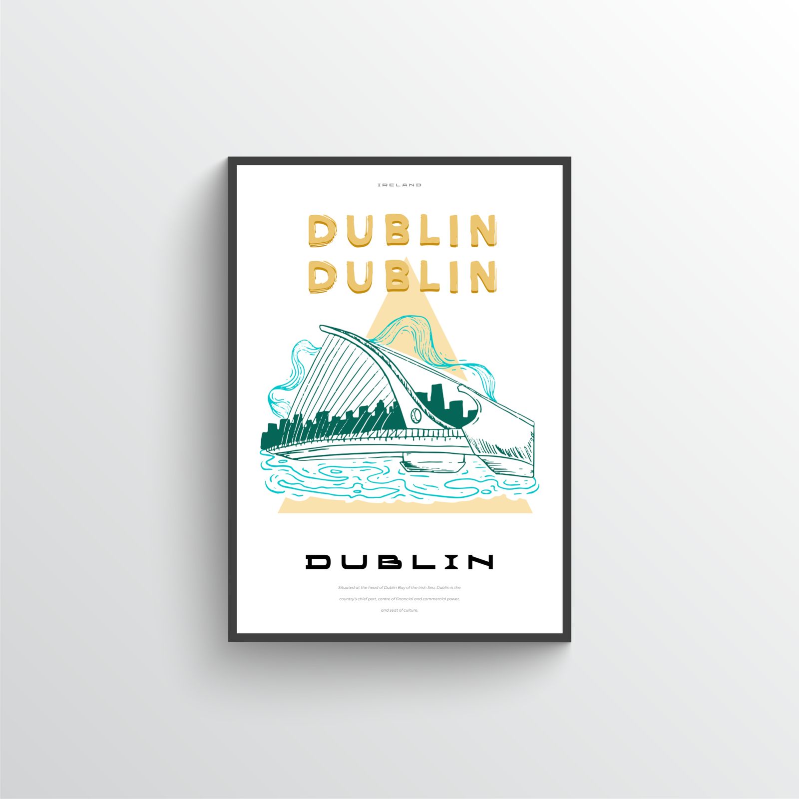 Dublin City Skyline Poster