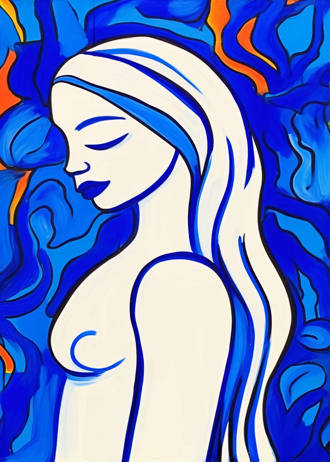 Poster - Sereniteit in Blauw