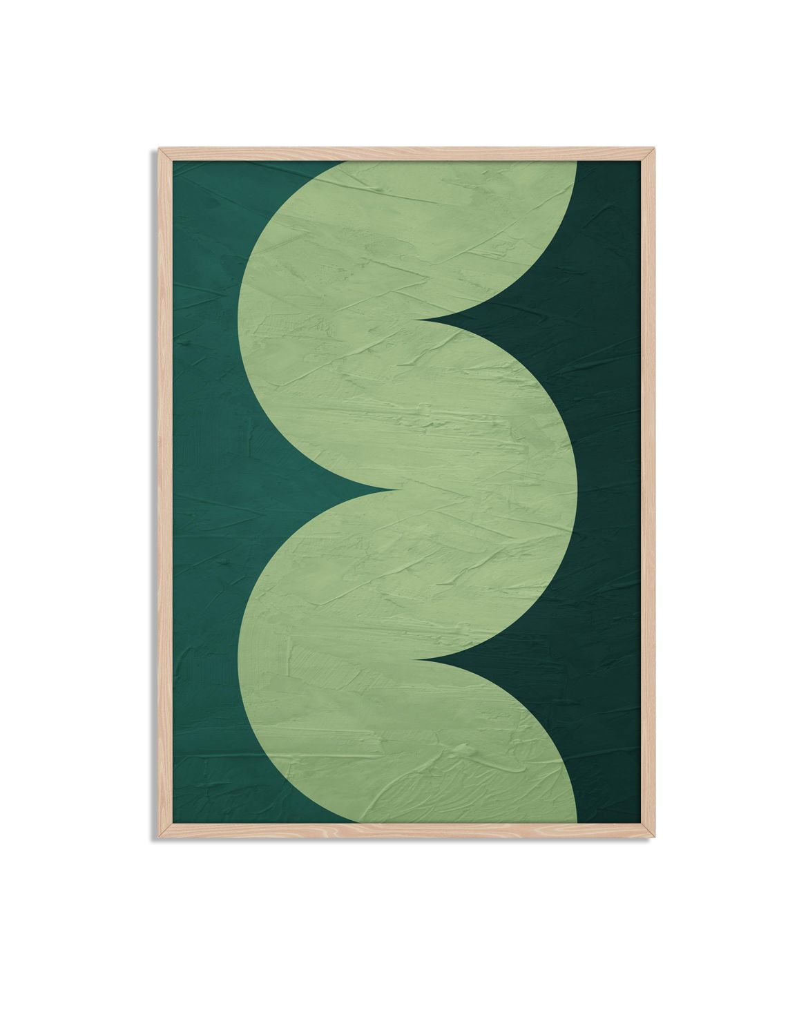 Groene Abstracte Bochten Poster