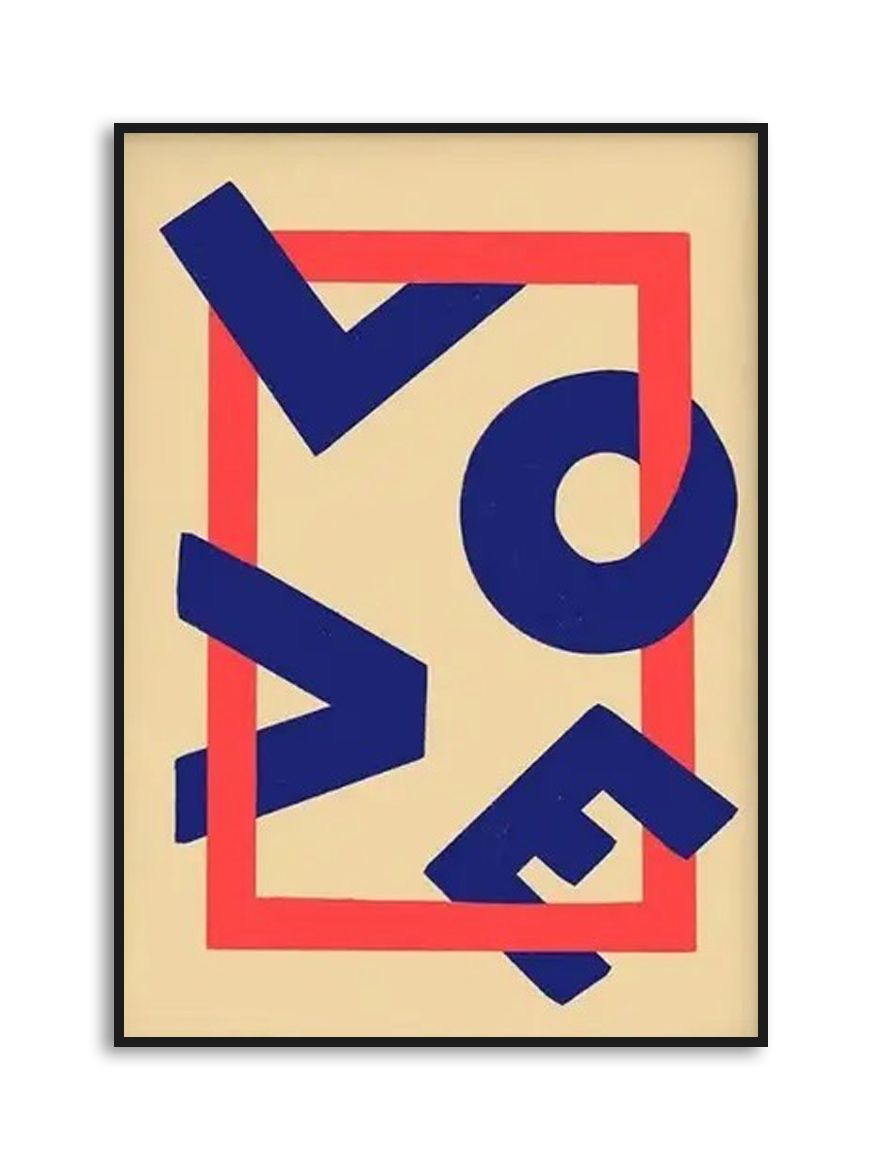 Poster - Abstracte Liefde
