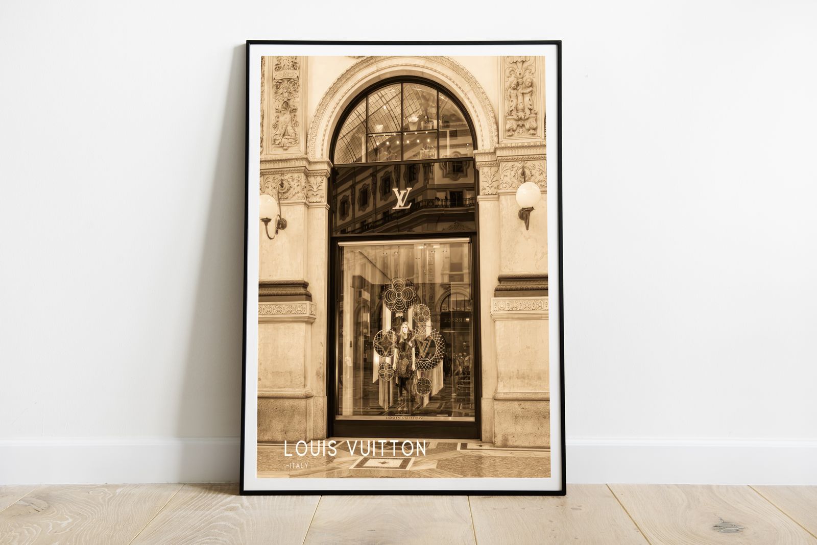 Poster - Louis Vuitton Milaan Winkelgevel