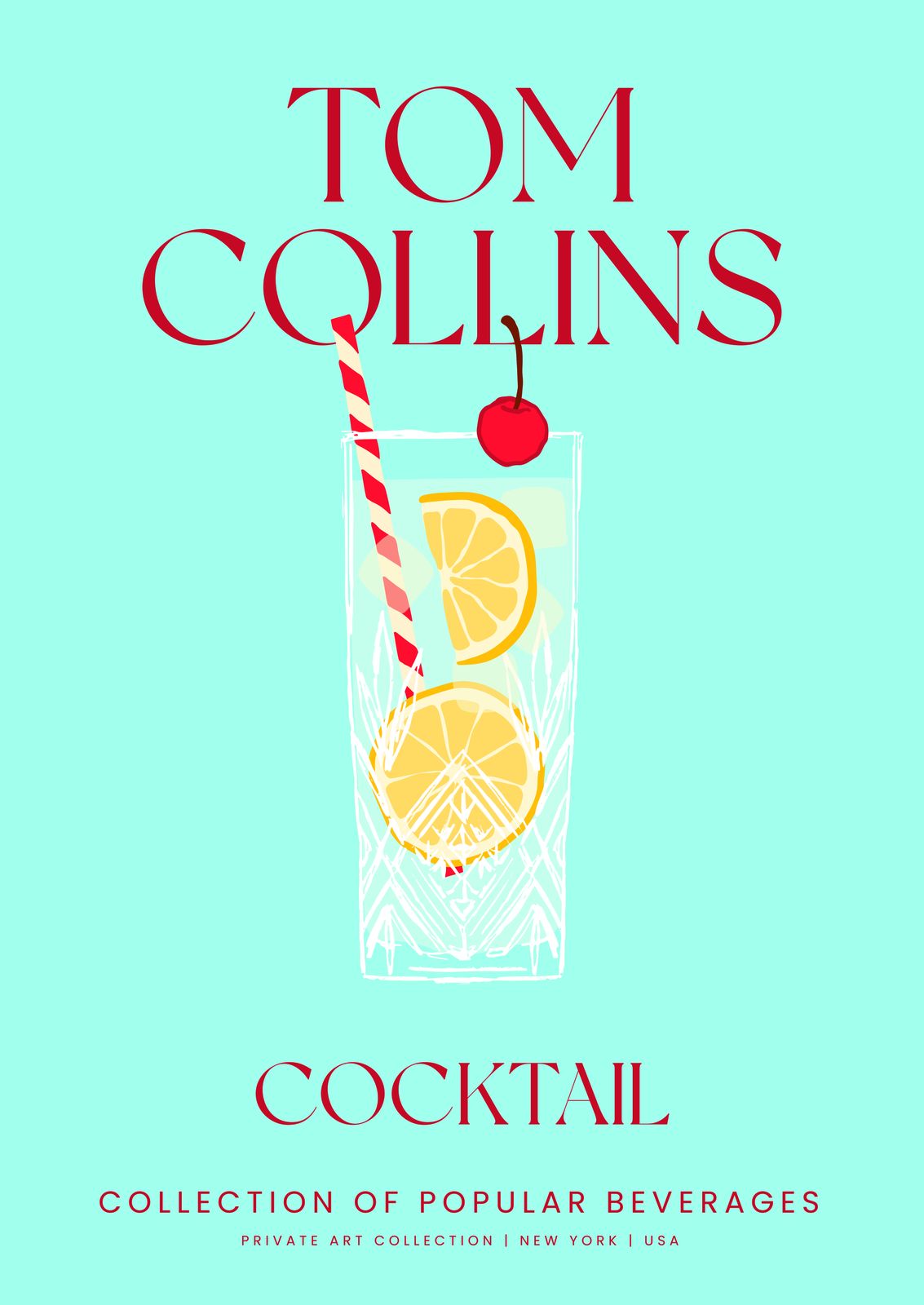 Poster - Tom Collins Cocktail