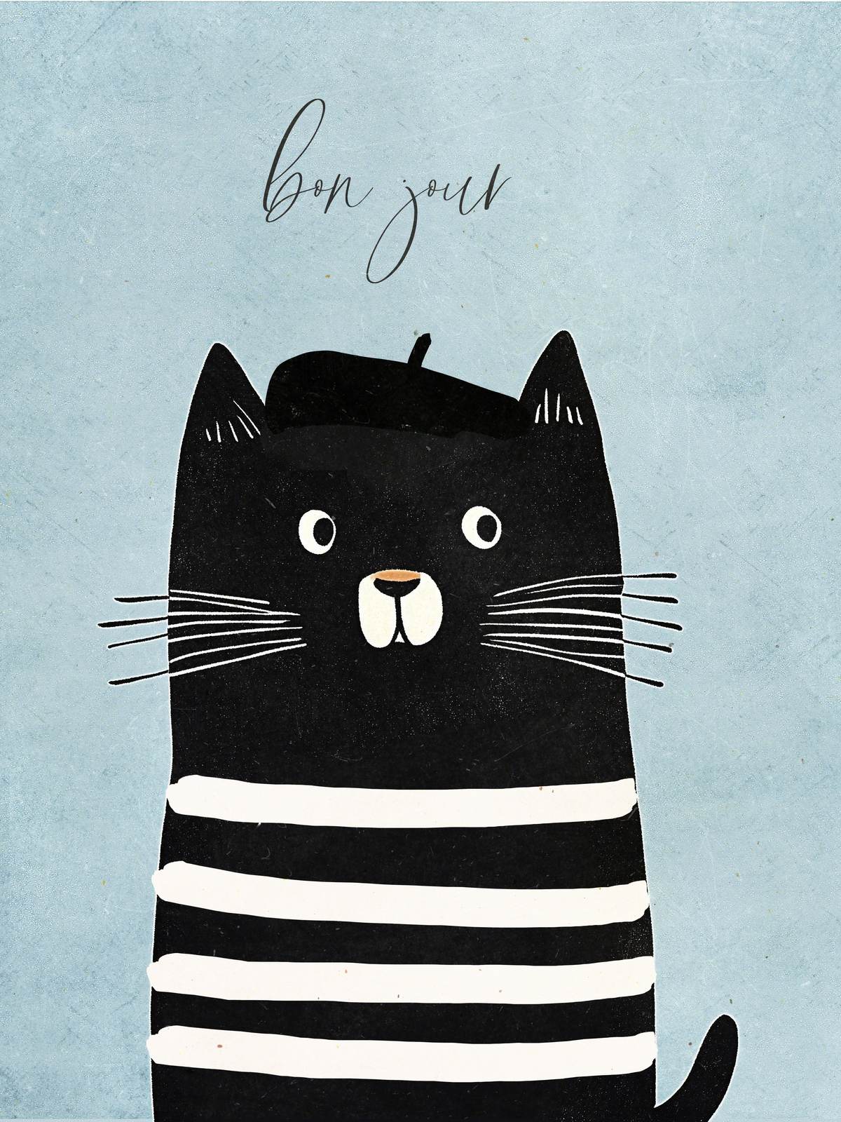Poster - Bonjour Cat