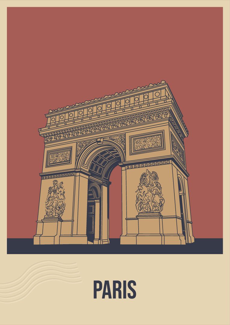 Arc de Triomphe Parijs Poster