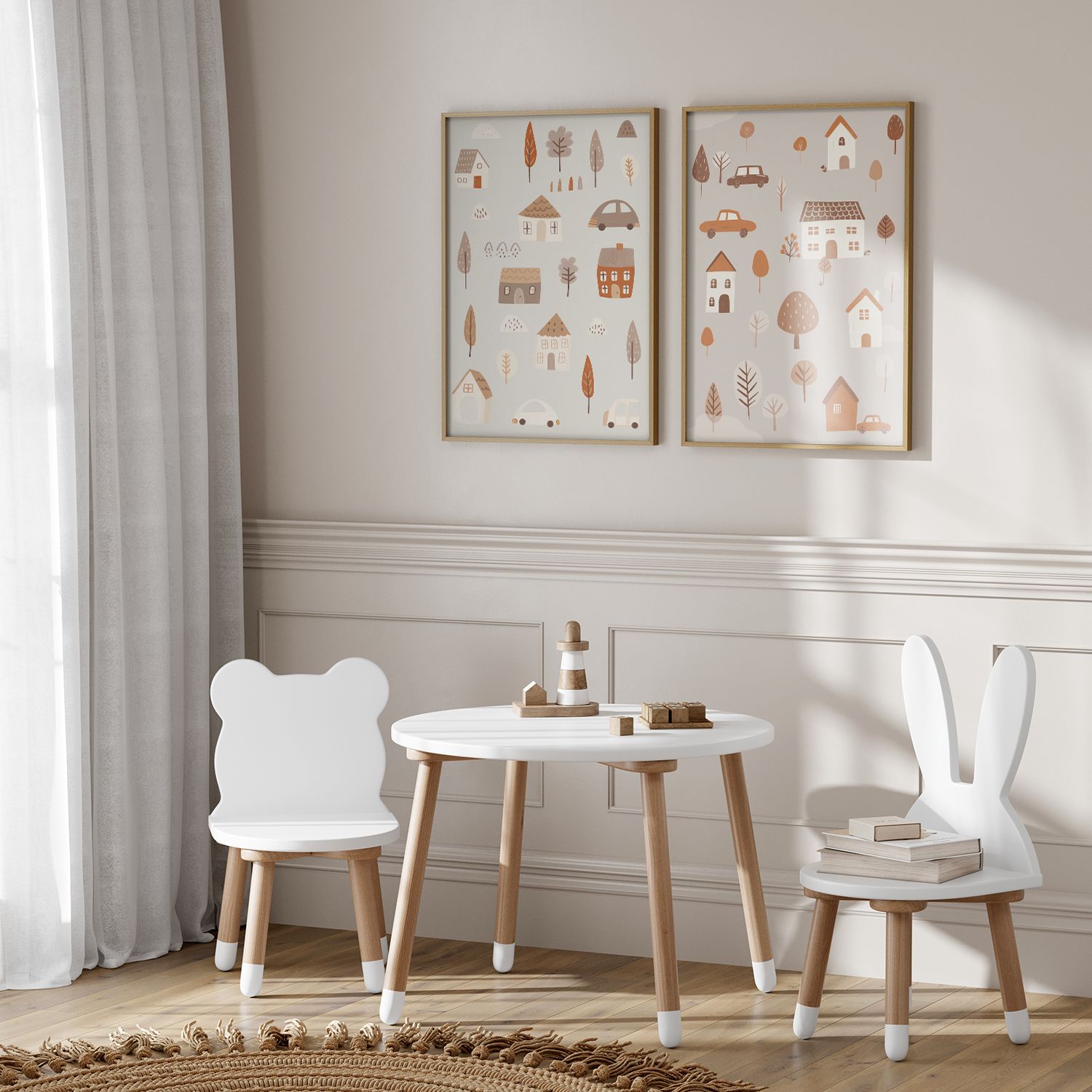 Poster - Scandinavische Kinderkamer / Set van 2