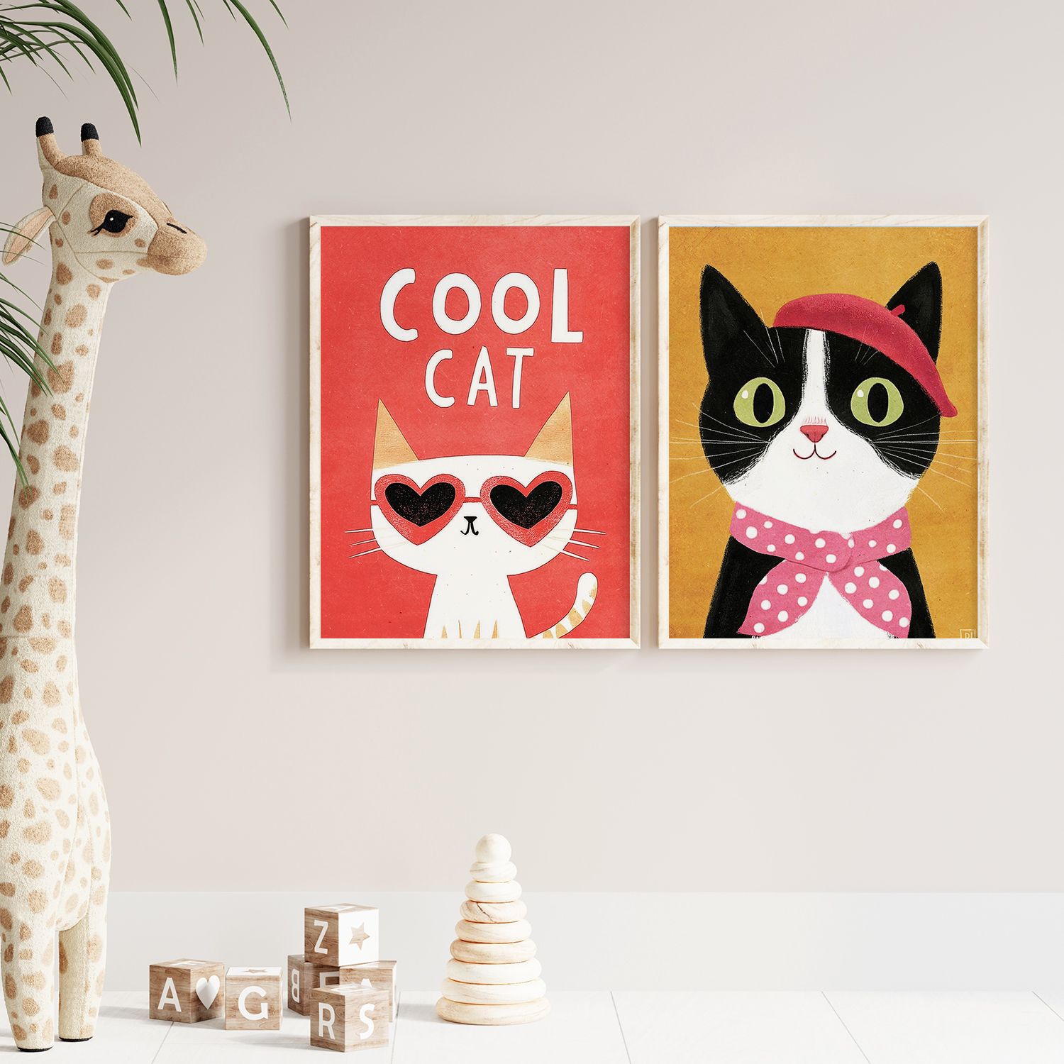 Poster - Coole Katten / Set van 2
