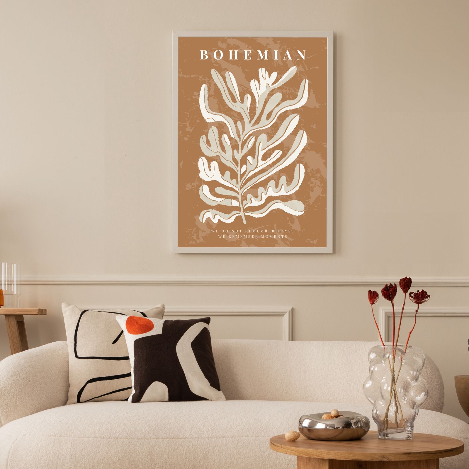 Bohemian Leaf Art Poster