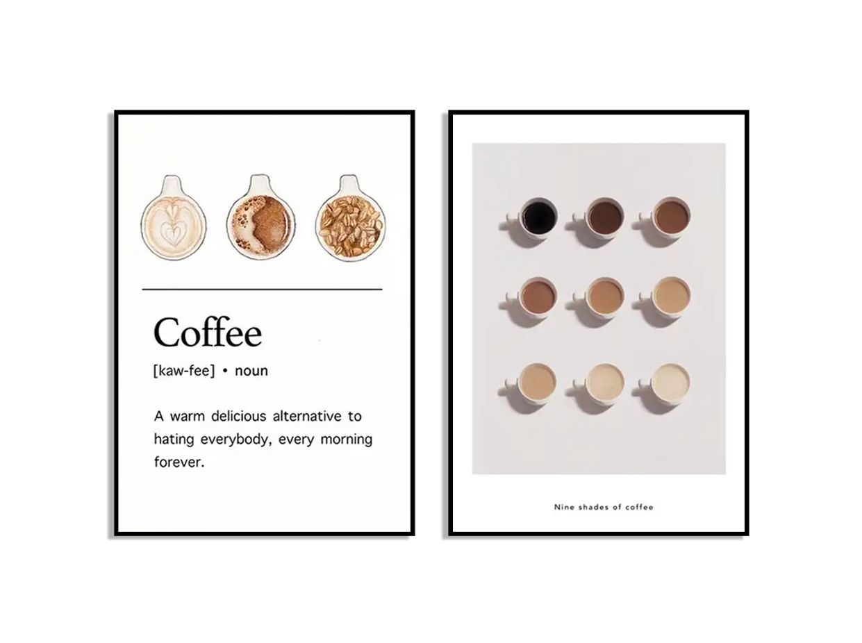 Koffiedefinitie Poster - Set van 2