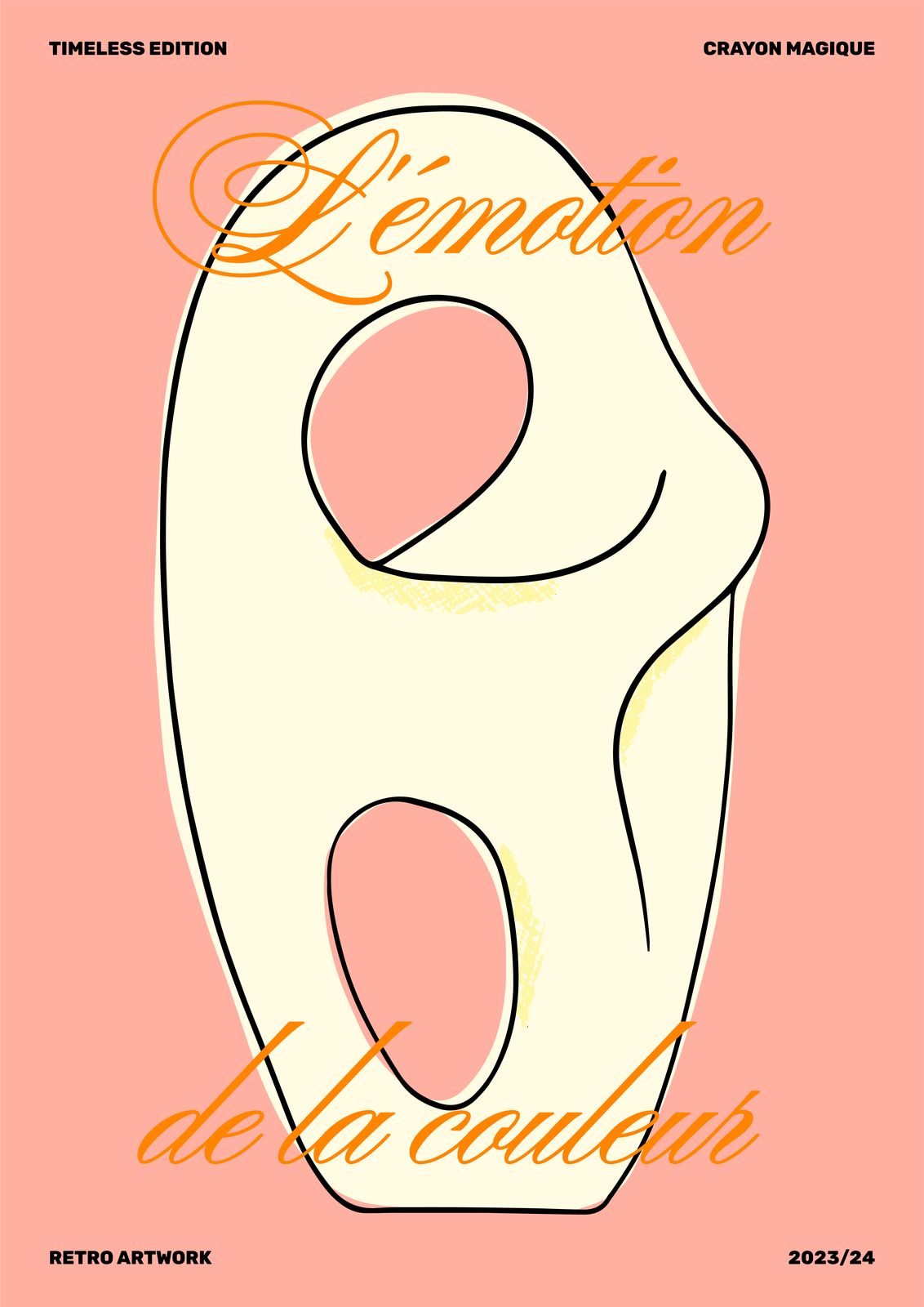 Poster - Tijdloze Emotie Retro Kunstwerk