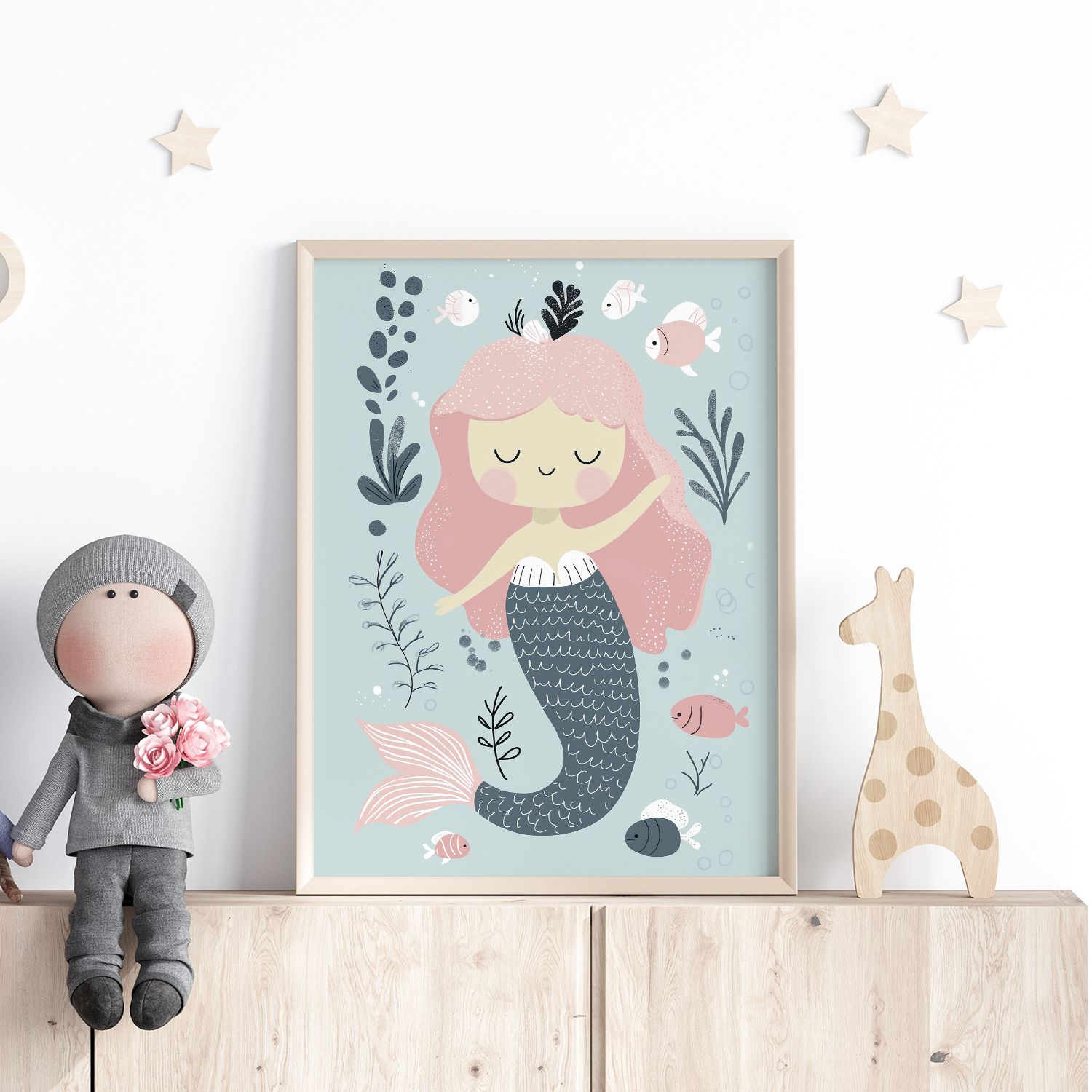 Poster - Zeemeermin Illustratie