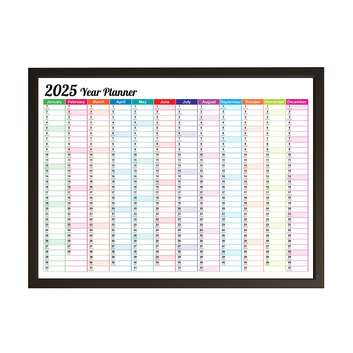 Poster - 2025 Jaarplanner