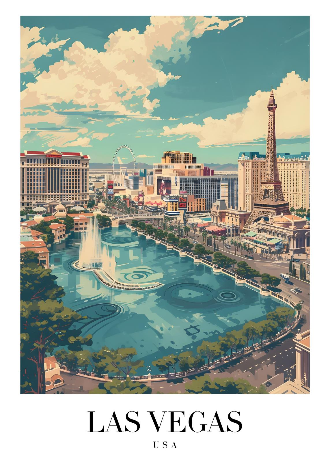 Poster - Las Vegas Skyline