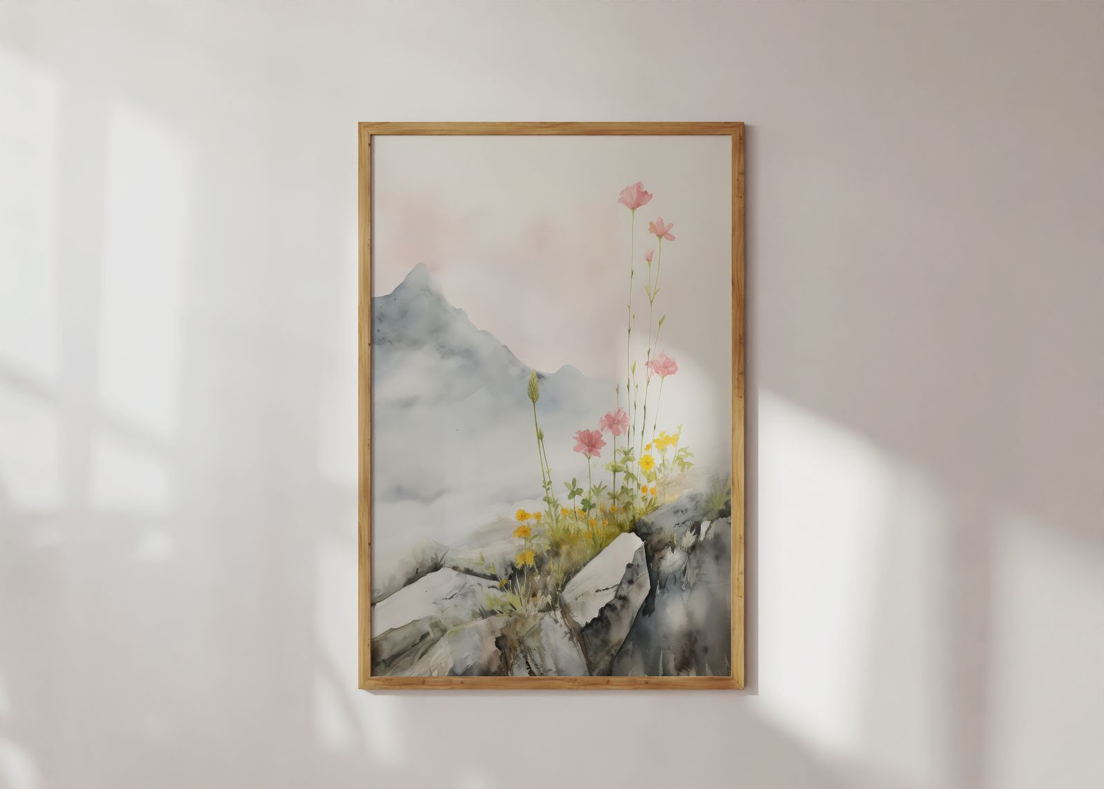 Poster - Bergbloemen Kunst