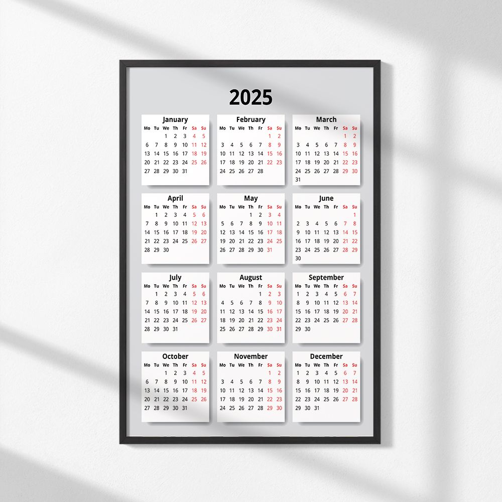 Poster - 2025 Maandkalender