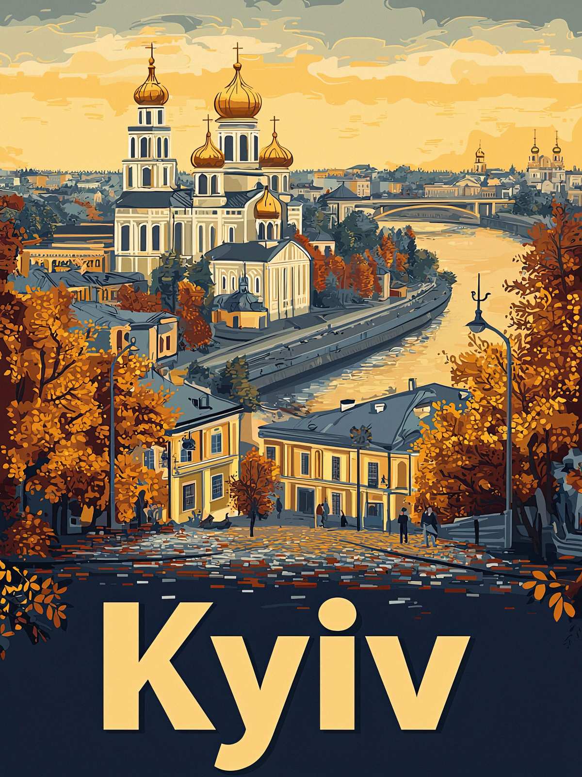 Poster - Uitzicht op Kiev
