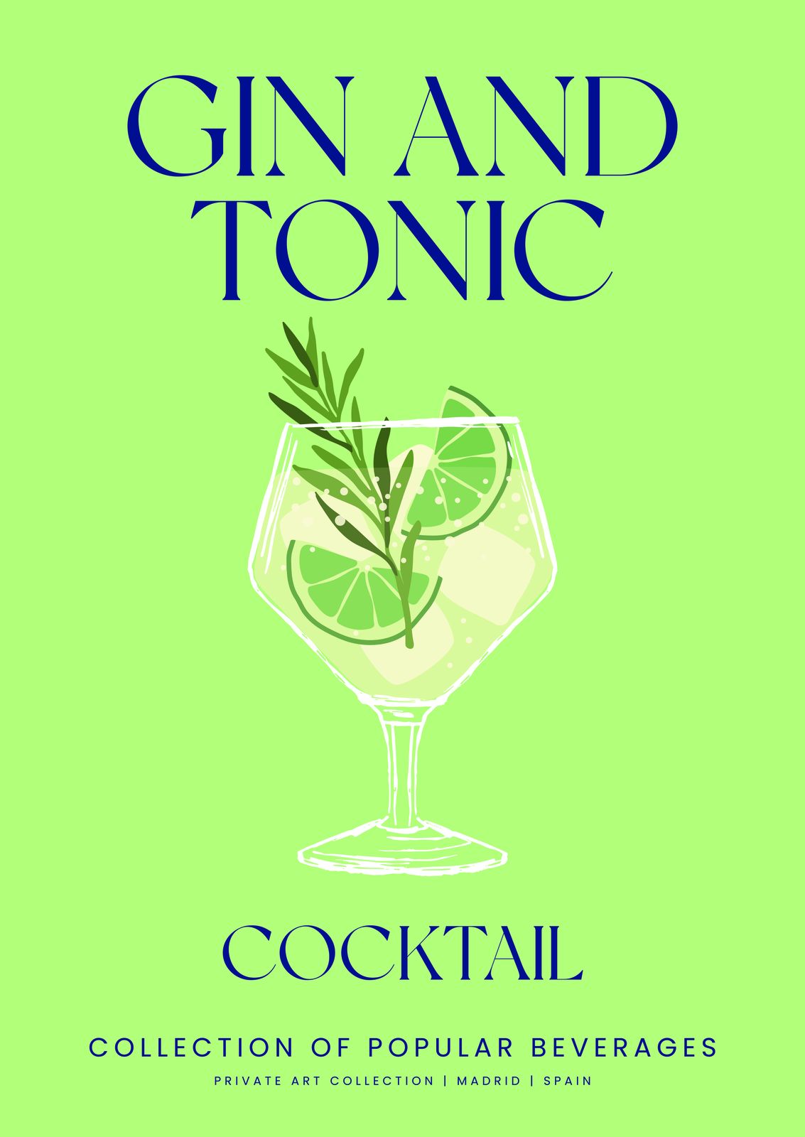 Poster - Gin en Tonic Cocktail
