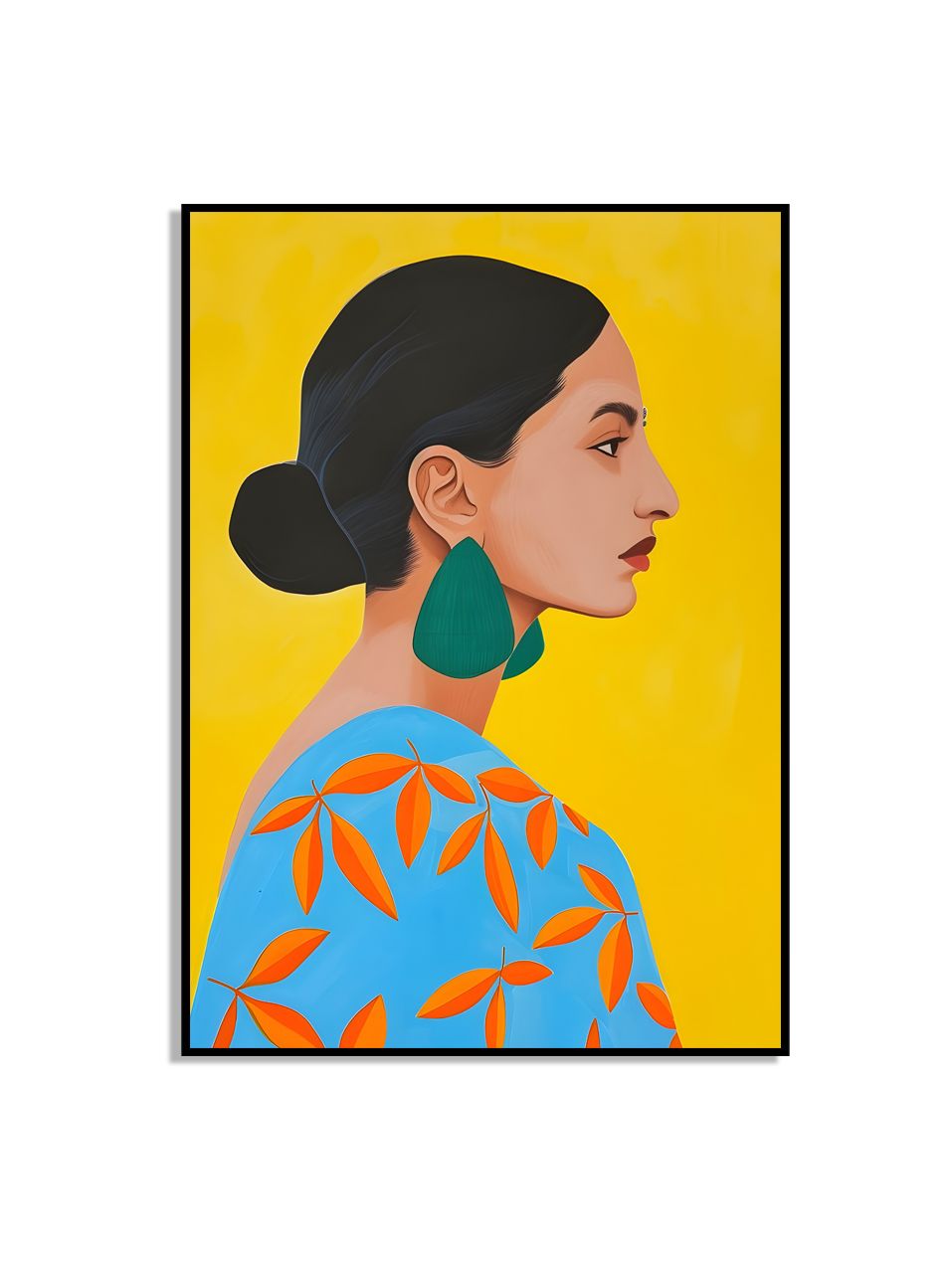 Elegant Zijprofiel van Vrouw Poster