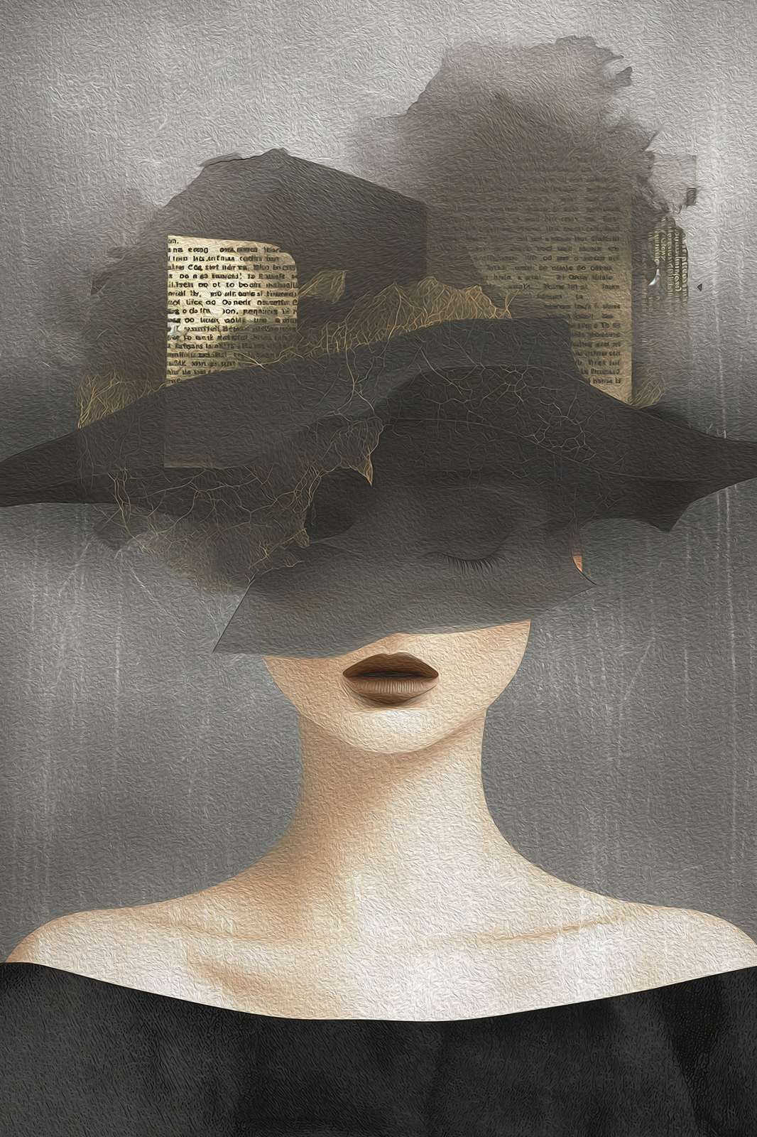 Poster - Abstracte Vrouw