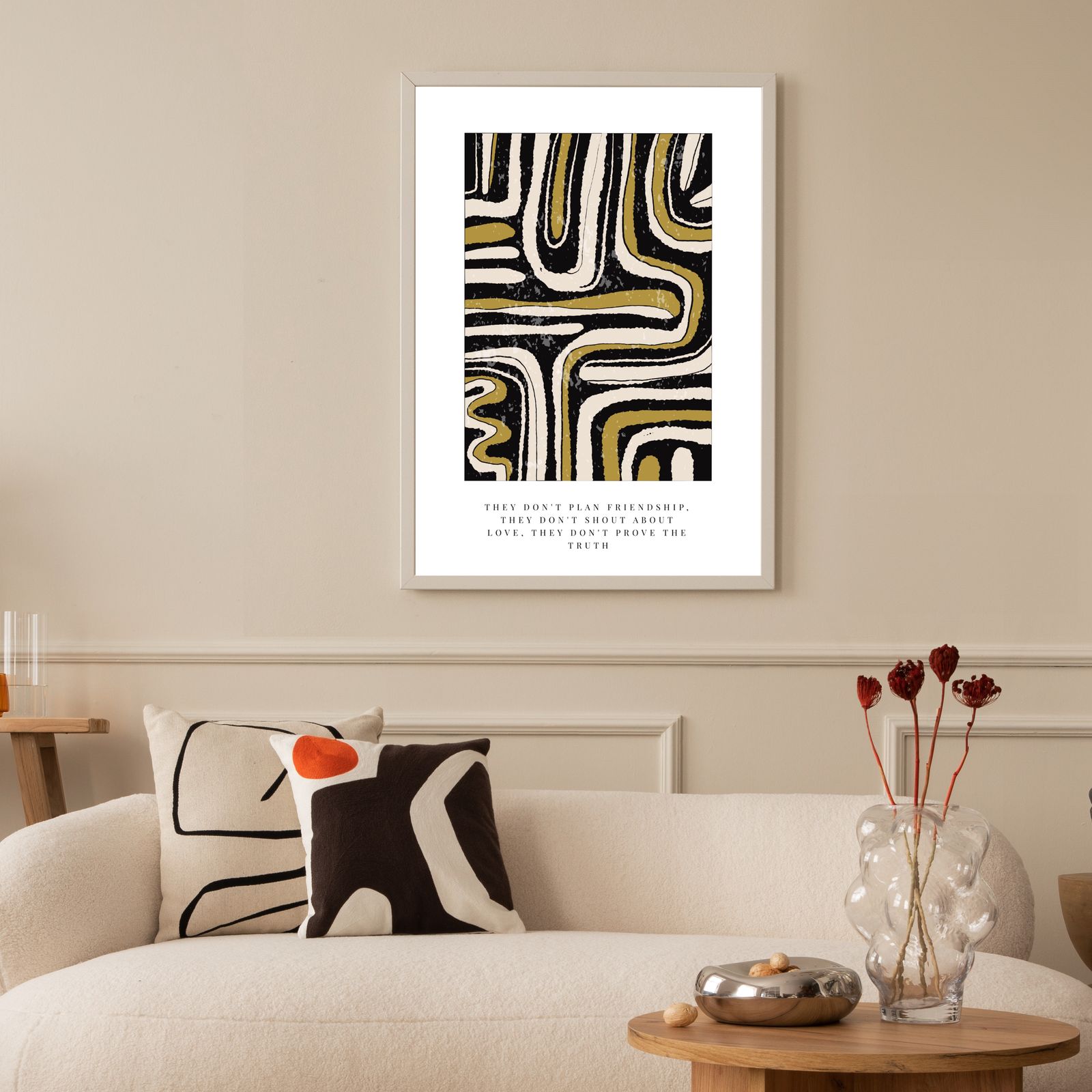 Abstracte Vriendschapscitaat Poster