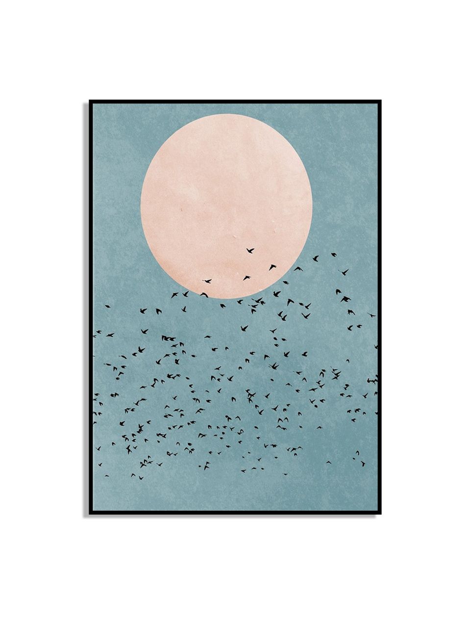 Maan met Vogels Muurposter