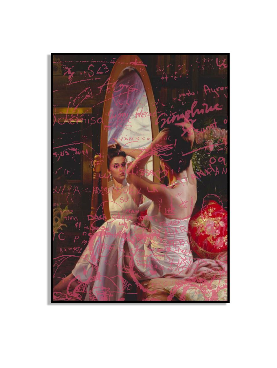 Reflectie van een Vrouw Poster