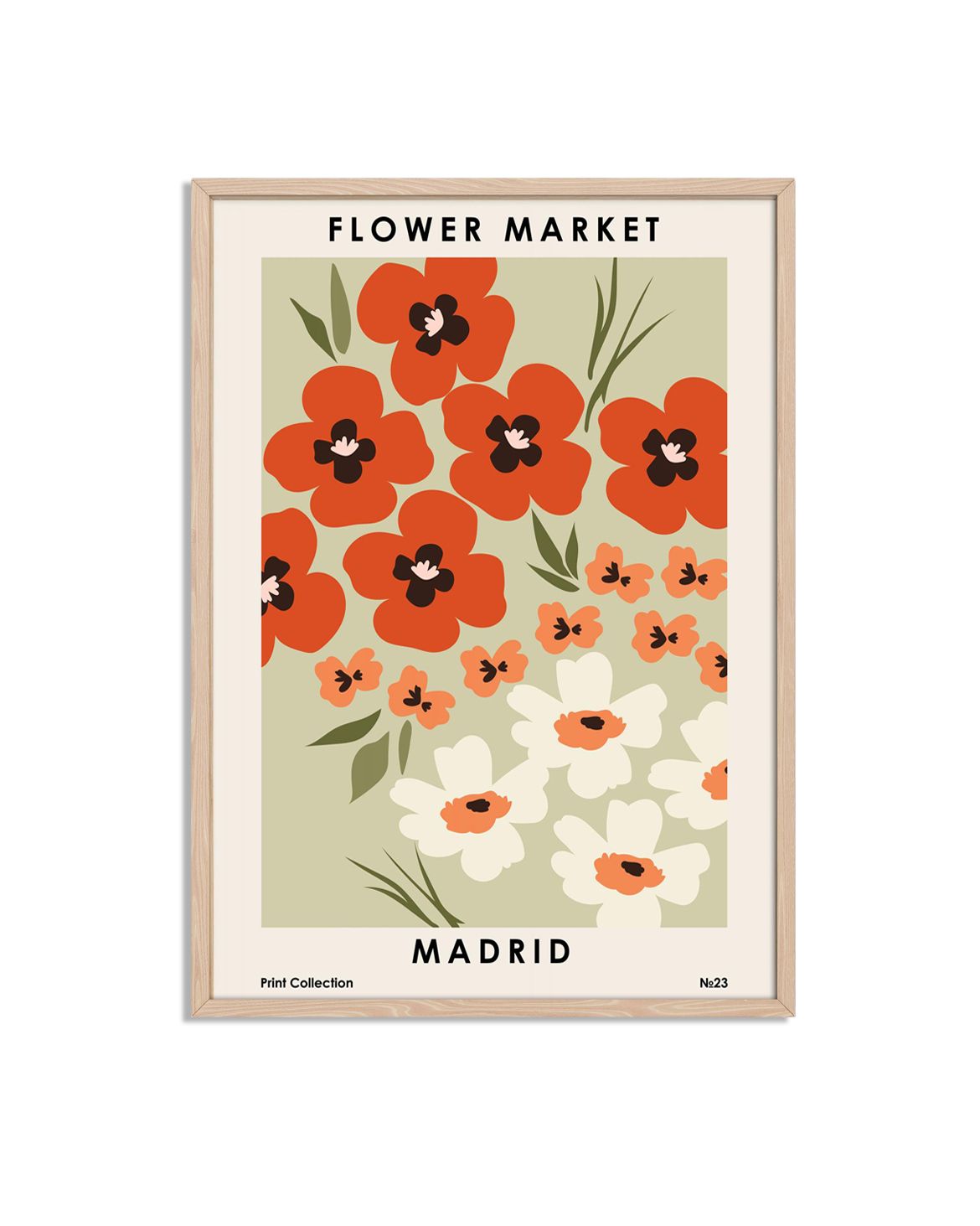 Bloemenmarkt Madrid - Poster