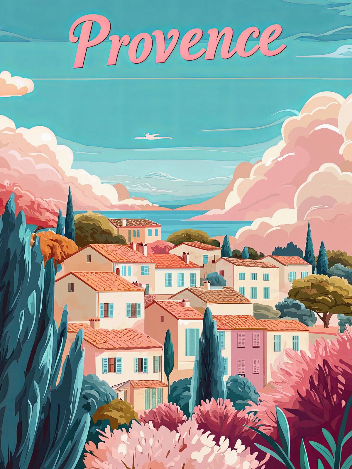 Poster - Uitzicht Provence