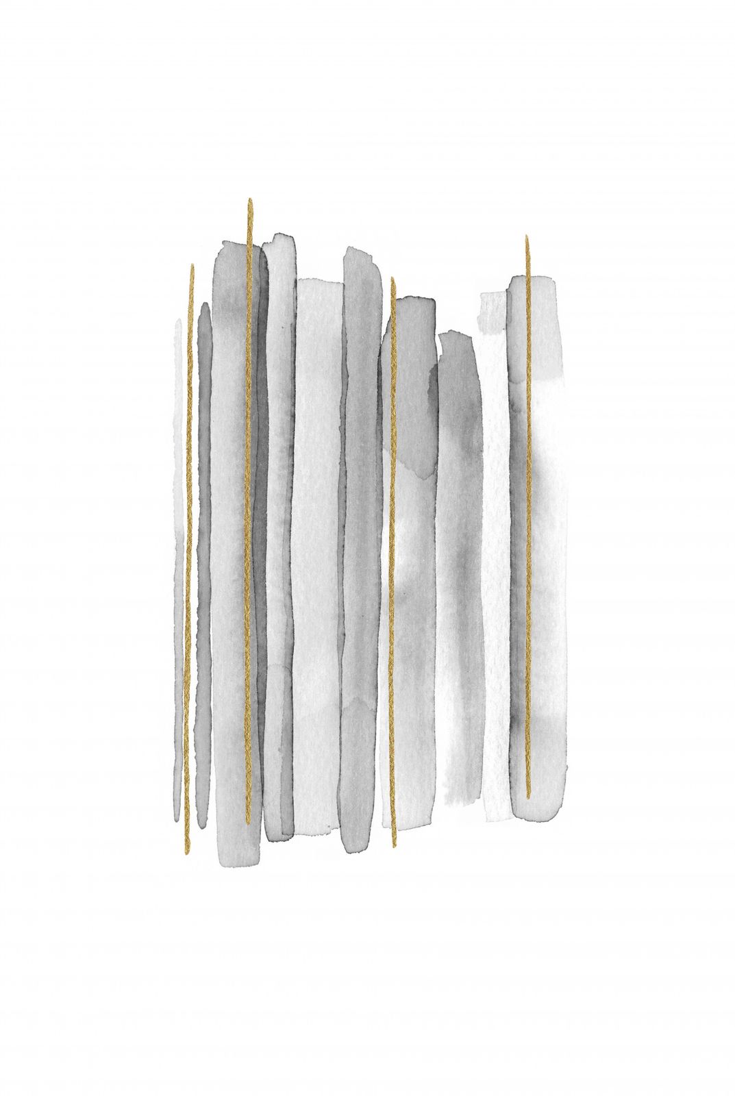 Poster - Abstracte Penseelstreken