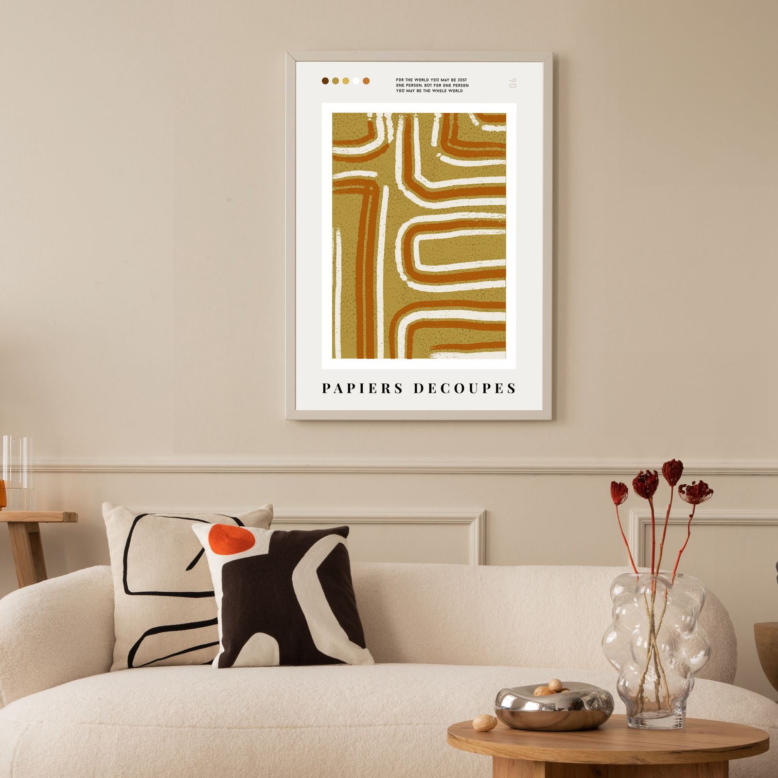 Abstracte Papiers Decoupes Poster