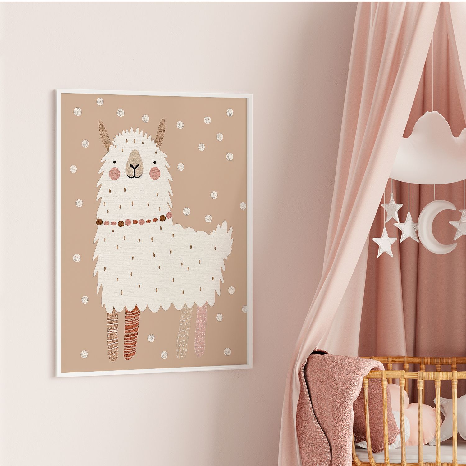 Poster - Schattige Lama Illustratie