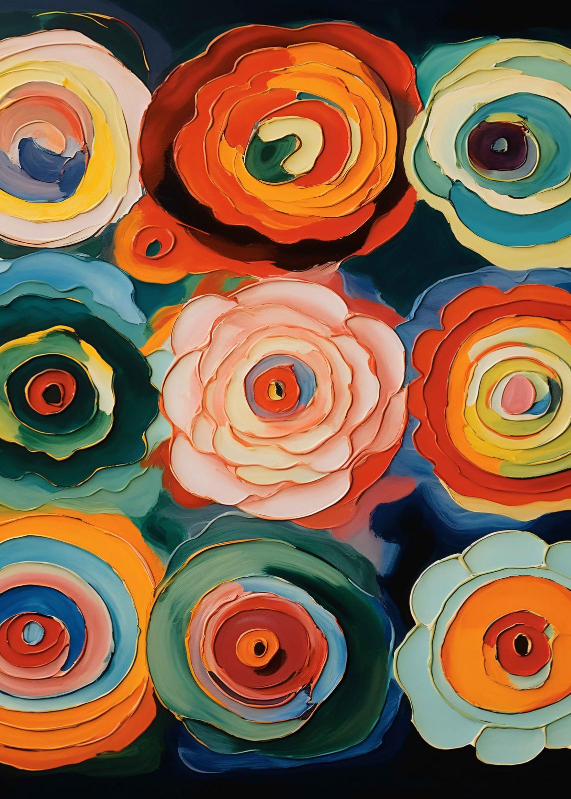 Poster - Abstracte Bloemenkunst