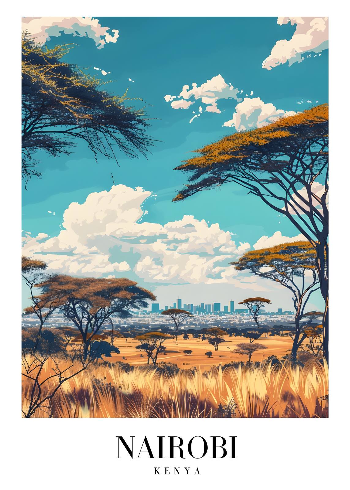 Poster - Nairobi Landschap