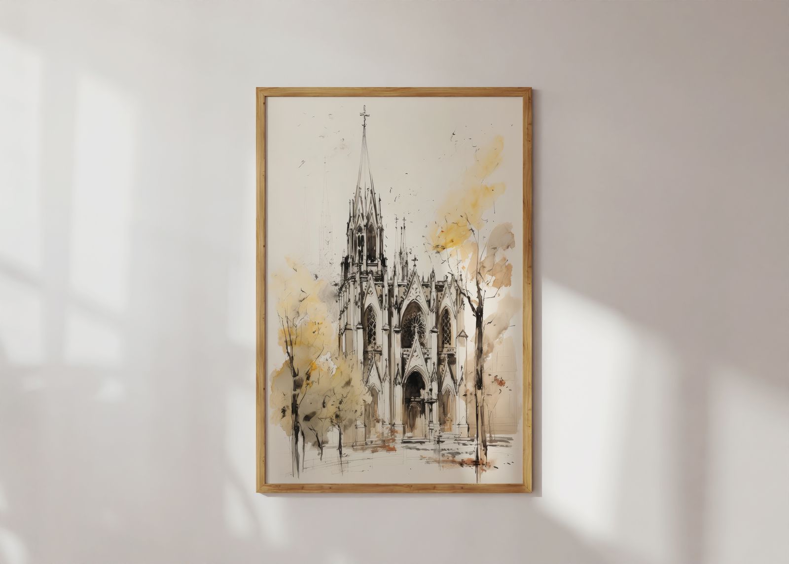 Poster - Gotische Kathedraal Kunstwerk