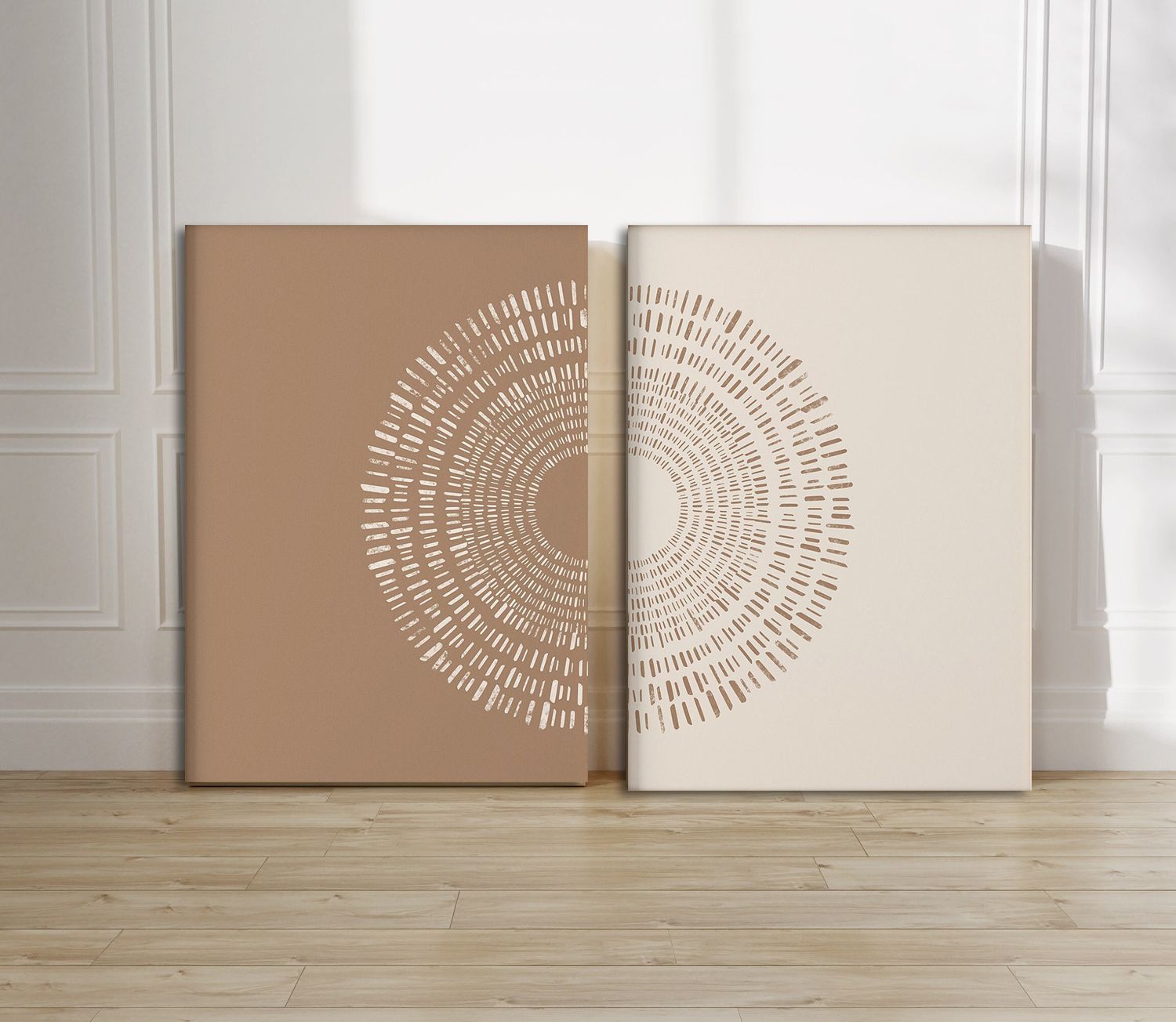 Abstract Cirkelpatroon Poster Set van 2