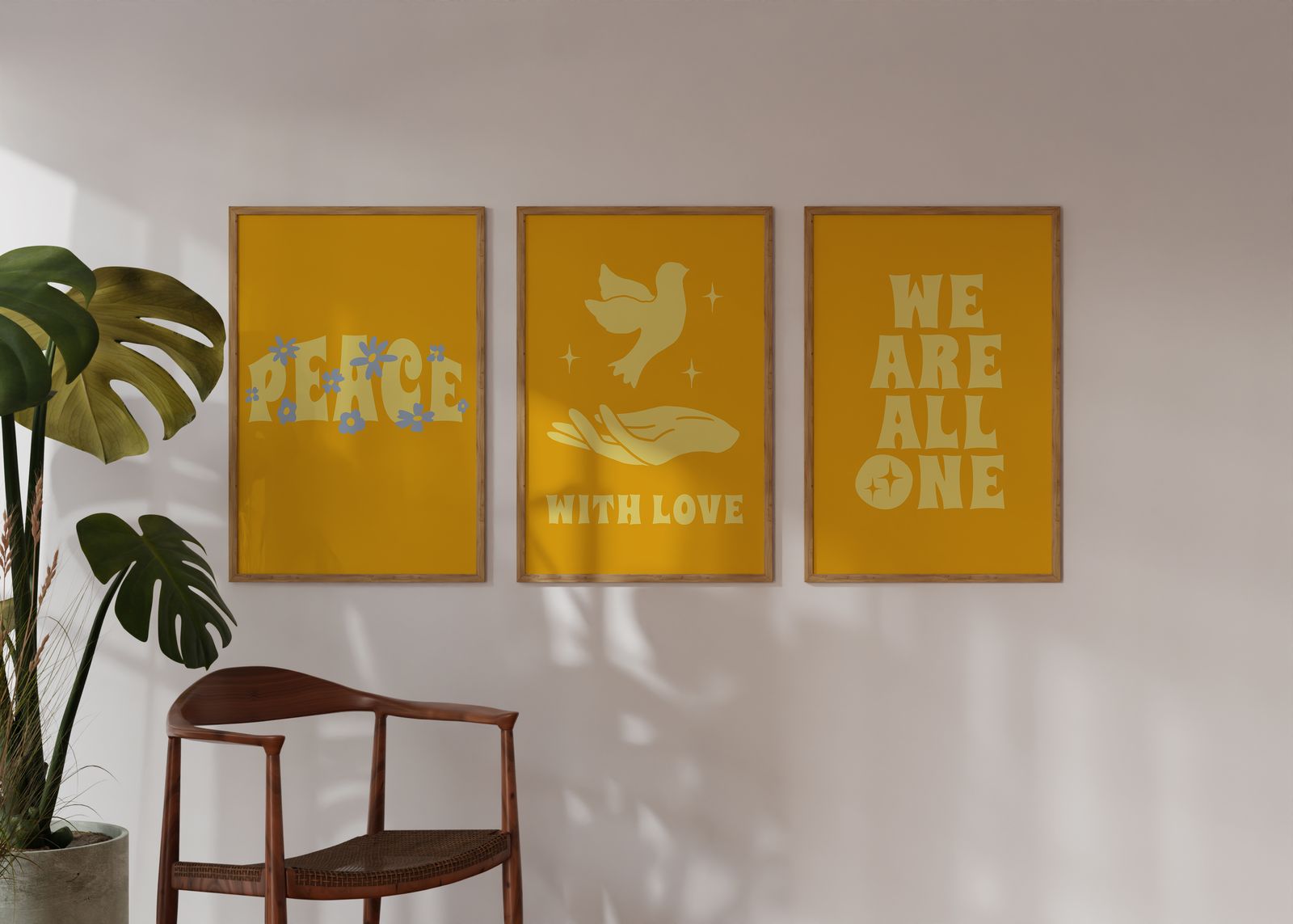 Poster - Vrede en Liefde / Set van 3