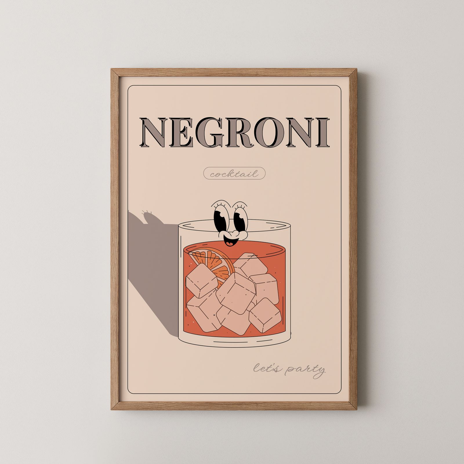 Poster - Negroni Cocktail Kunst
