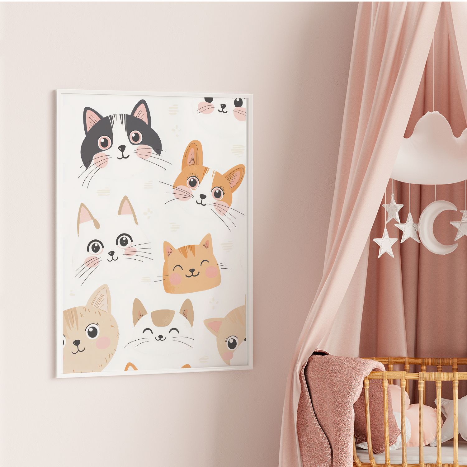 Poster - Schattige Kattengezichten