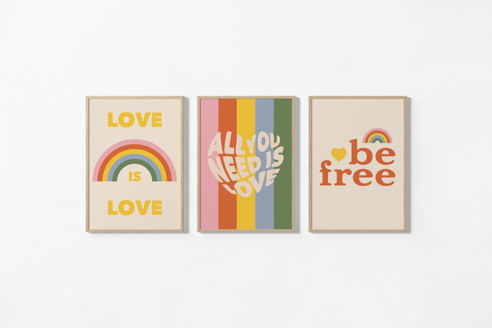 Poster - Liefde en Vrijheid / Set van 3