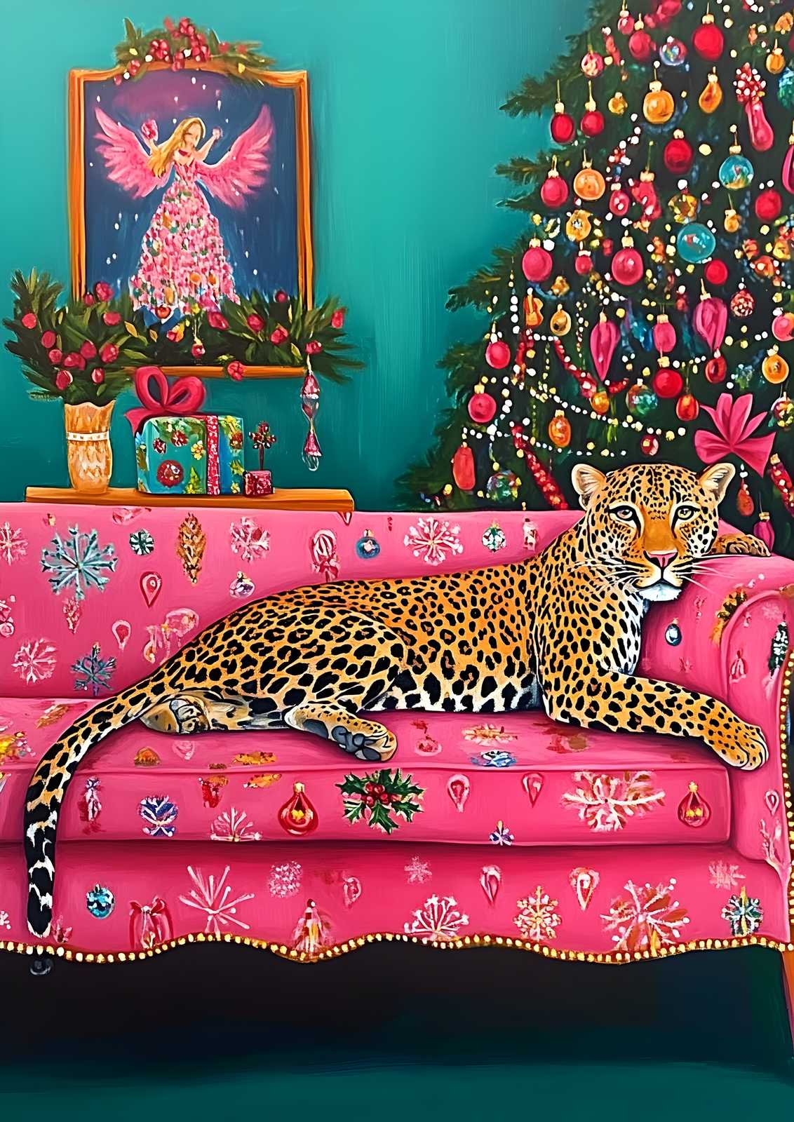 Poster - Feestelijke Jaguar