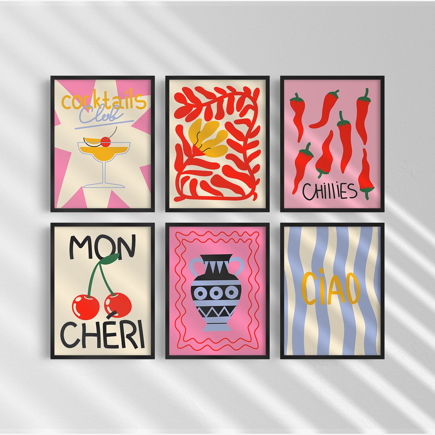 Poster - Levendige Kunst Collectie / Set van 6