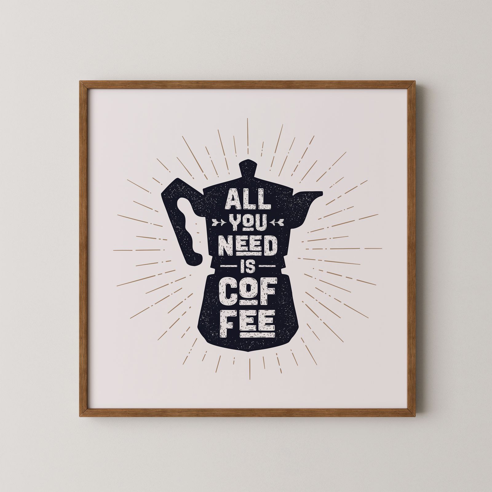 Poster - Alles wat je nodig hebt is koffie