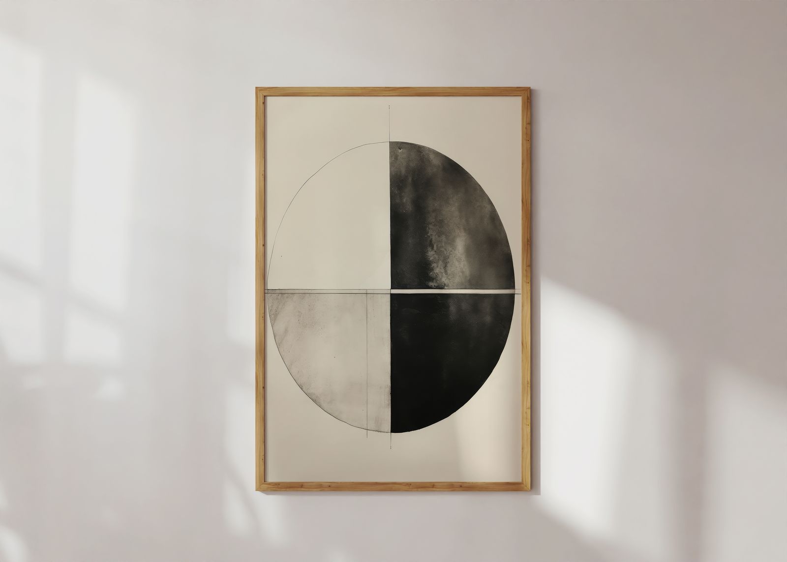 Poster - Zwart en Wit Cirkel