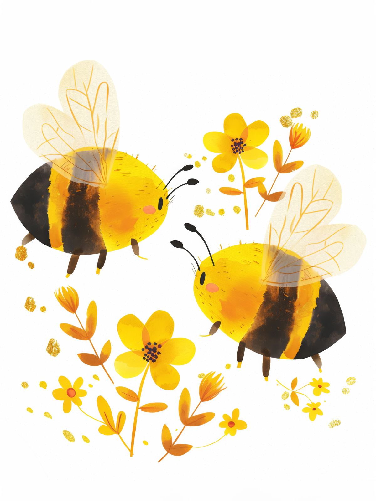 Poster - Hommel en Bloemen