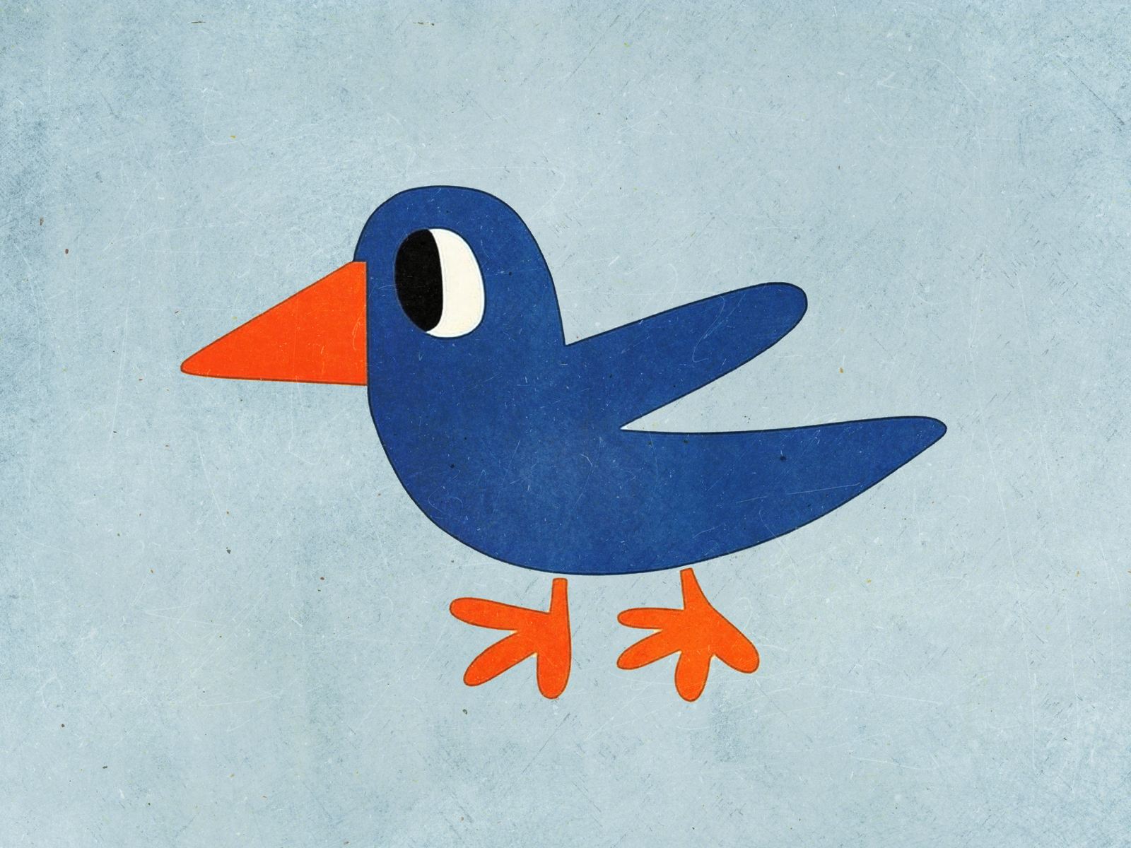 Poster - Blauwe Vogel
